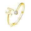 Anel de Prata Esterlina S925 com Diamante Letra 26 Europeu e Americano Popular Transfronteiriço Personalizado Nova Moda Simples Feminino