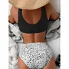 Traje de baño estampado transfronterizo AliExpress 2026 Nuevo traje de baño sexy de dos piezas con tiras estilo europeo y americano para mujer Bikini de alta gama