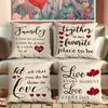 Almofada de Dia dos Namorados Personalizada, Capa de Almofada Decorativa para Sofá com Estampa da Letra "Love" (Atacado)
