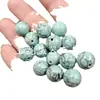 Cuentas redondas de turquesa sintética de 14 mm, cuentas sueltas de jade sintético, cuentas azul cielo, accesorios para joyería DIY, cuentas hechas a mano