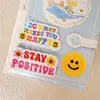 Flor de Carita Sonriente Curación Bordado Autoadhesivo Stickers. Decoración Transfronteriza para Cuaderno, Computadora, Teléfono, Ropa DIY