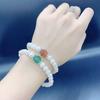Pulsera Elástica de Ágata y Perla Natural de Agua Dulce de Celebridad de Internet Simple Combinable Moda Regalo Pulsera para Mejor Amiga Madre