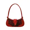 2025 Diseño Casual de Empalme, Estilo Occidental, Estampado de Leopardo de Moda, Nuevo Bolso Cuadrado Pequeño de un Hombro para Mujer Estilo Coreano