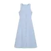 Venta Caliente Transfronteriza de AliExpress Nuevas Llegadas Primavera 2026 Ropa para Mujer Temperamento Moda Estilo Europeo y Americano Color Sólido Sin Mangas Vestido Casual