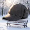 Gorros Cálidos de Otoño e Invierno para Hombres, de Mediana Edad y Mayores, Gorras de Béisbol a Prueba de Viento que Protegen los Oídos, Gorras de Béisbol Lisas de Papá para Hombres