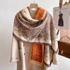 Cachecol Feminino Inverno Francês Retrô Margarida Moda Imitação Caxemira Xale para Estudantes Espessado Quente