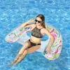 Nuevo Modelo de Verano de Amazon Flamenco con Lentejuelas Sofá de Agua en Forma de U Entretenimiento para Piscina Asiento de PVC Flotador Inflable