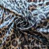 Tela para Camisa de Terciopelo Metálico Bicolor Estampado en Caliente de Leopardo por Todas Partes y Tejido de Diamantes Retro Oro y Plata