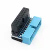 Placa-mãe de Computador Desktop USB3.0 19P 20P Assento de Pino Plug-in Vertical para Cotovelo de Direção de 90 Graus Instalação Enrolador