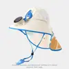Sombrero Abanico Chal Hombres Mujeres Verano Protección Solar Sombrero Parasol Ala Ancha Malla Transpirable Sombrero de Sol Sombrero Infantil Abanico