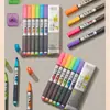 Marcadores Brillantes de Color Degradado con Doble Punta, Plumas Creativas Multicolores para Dibujar, Marcadores de Resaltado de Gran Capacidad