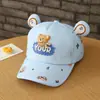 Gorros para bebé estilo japonés y coreano de 2-5 años, gorras de béisbol para niños de primavera y otoño, gorras de béisbol unisex versátiles de oso, comercio exterior