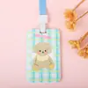 Funda protectora linda para tarjeta de autobús, insignia de tarjeta de comida para estudiantes, permiso de trabajo, certificado de control de acceso para exhibición en el campus, cubierta de tarjeta de fábrica, tarjeta de puerta