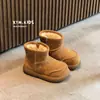 Sapatos Infantis Big Potato 2026 Inverno Novo Estilo Botas Infantis Retro Versátil Fosco Couro Genuíno Meninos Meninas Botas de Neve