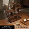 Mesa de Té de Madera Maciza Estante de Almacenamiento Sala de Té China Escritorio Estante Bogu Tetera Pequeña Juego de Té Taza de Té Almacenamiento Exhibición Adornos