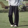 Pantalones Casuales para Hombre de Diseño Desestructurado de Nicho Primavera Retro Americano Sueltos Rectos de Pierna Ancha Deportivos Versátiles Pantalones de Chándal