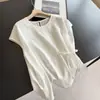 2026 Camiseta sin mangas de Tencel y Lino Estilo Chino Cuello Redondo Color Sólido Top Corto Versátil Venta al por Mayor N5ET83010