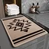 Alfombra de Piso de Lino de Color Sólido Cortable para Baño, Felpudo Absorbente de Agua y Antideslizante para Cocina, Alfombra de Piso Resistente a Manchas y al Desgaste