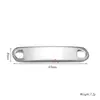 Pieza de Conexión Curva en Forma de Arco de Doble Agujero de Acero Inoxidable Hecha a Mano para Joyería DIY Conector de Pulsera Acabado Pulido