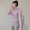 Jaqueta Esportiva para Corrida ao Ar Livre Roupas de Yoga Femininas Roupas Fitness Top Manga Longa Respirável Secagem Rápida Roupas Emagrecedoras e Afinando a Cintura
