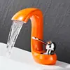 Grifo de lavabo de cascada creativo, lavabo bajo encimera, grifo de lavabo de cobre puro para baño, mueble de baño, lavabo de cobre, para uso doméstico