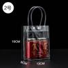 Bolso de mano transparente de pvc logotipo personalizado bolsa de regalo plástico té con leche hebilla oculta boda bolsa de embalaje de dulces personalizada