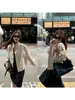 Chaqueta Corta Estilo Coreano de Alta Gama Baishiwang para Mujer 2026 Nueva Colección Principios de Primavera Corte Holgado Estatura Baja Cuello Alto Chaqueta Top
