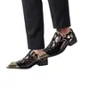 Zapatos de Moda Populares Transfronterizos de Talla Grande con Puntera de Acero Estilo Británico para Hombre, Mocasines de Cuero Personalizados para Peluquero -25720