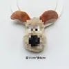 Broche Perro de Nariz Grande Lindo Dibujo Animado Peluche Ciber Popular Muñeco Perro Muñeco Bolsa Bolsa Diy Colgante Llavero