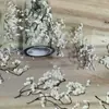 Cinta con Estampado Dorado, Letras de Hoja de Arce con Temática de Garrote Estilo Antiguo, Material Fluido con Temática de Chica, Paquete de Pegatinas para Estudiantes
