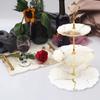 Yixing DIY Transfronterizo Estilo 2 Ins Bandeja de Tres Niveles con Forma de Flor Plato de Frutas Bandeja de Té Mesa Fruta Molde de Silicona
