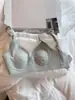 Sujetador de Tela Fragante con Taza de Cristal Japonés, Ultra Delgado, Sin Costuras, con Orejas de Conejo para Mujer, Estilo Delgado, Minimiza el Busto Grande, Sujetador Anticaída