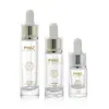 Frasco de vidro personalizado de 5/10/15ml para sérum com tampa de rosca e conta-gotas de fundo grosso, frasco pequeno para óleos essenciais para uso de teste