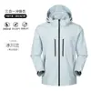 Chaqueta Tres Pruebas Workwear Niaojia Logo Personalizado para Hombre y Mujer Chaqueta Tres en Uno Completamente Sellada Térmicamente Ropa de Trabajo para Montañismo y Exteriores