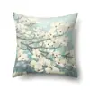Funda de Almohada de Poliéster Flor Decorativa Estampado Floral para el Hogar Funda de Almohada Cojín Lumbar para Coche Funda de Cojín para Cama Mesita de Noche Sofá QTA07