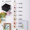 Anillo Colgante de Piedra Rodante Siete Colores de Cristal Natural Transfronterizo Colgante de Piedra de Cristal para Yoga Decoración de Pared Estilo Hogareño Campana de Viento