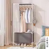 Cabide Simples de Chão para Uso Doméstico no Quarto, Armário Multifuncional de Armazenamento para Pendurar Roupas em Dormitórios e Apartamentos Alugados, Cabideiro para Casacos e Chapéus