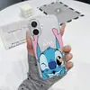 Funda Bucal de Stitch Adecuada para Teléfono Móvil Apple 15 Transfronterizo 17Promax Iphone16 Dibujos Animados 14 Transparente 13