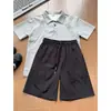 Pantalones Cortos de Color Sólido con Corte Diagonal para Hombre, Verano, Corte Holgado, Versátiles, Deportivos, Transpirables, Casuales, Cómodos, Cintura Elástica, Cordón, Largo Medio