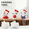 Nueva Figura de Hello Kitty de Dibujos Animados 3D de Color Sólido, Accesorio DIY de Venta Caliente al por Mayor, Adorno Creativo de Escritorio