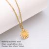 Nuevo Collar Transfronterizo Sencillo de Verano para Mujer de Acero Inoxidable con Flor, Planta Tropical y Colibrí, Cadena para Clavícula, Abeja, Conservación del Color