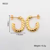 Joyería Popular Europea y Americana Acero de Titanio Hilo Convexo Pendientes Brillantes Diseño Único Pendientes de Nicho Fábrica Mayorista de Pendientes para Mujer