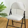 Juego de Fundas para Silla Plegable de Casa Funda para Respaldo Funda para Cojín de Asiento Oficina Reunión Empleado de Computadora Funda para Silla a Prueba de Polvo 2 Piezas