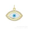 Fábrica en stock, accesorios de joyería de cobre con microincrustaciones, accesorios de aceite para gotas para los ojos, accesorios para colgantes de ojos, accesorios para collares, venta al por mayor
