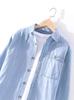 Camisa de Mezclilla FUIV Abrigo para Niños Otoño e Invierno Casual Camisa Versátil de Manga Larga Top de Gama Alta para Otoño e Invierno