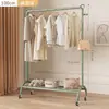 Perchero de Ropa con Ruedas de Alta Resistencia con Perchas, de Pie, para Uso Doméstico en el Dormitorio, Estante Móvil de Almacenamiento para Ropa de Niños