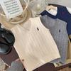 Suéter para niños, chaleco, primavera 2025, nuevo, top combinable, elegante, de punto para bebé, moda para mujer