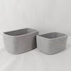 Cesta de almacenamiento de cuerda de algodón de gran capacidad cesta de almacenamiento color sólido conveniente almacenamiento doméstico ropa miscelánea cesta de almacenamiento fábrica transfronteriza