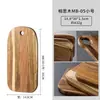 Tabla de cortar de madera maciza de acacia para cocina casera, resistente al moho y antibacteriana, adecuada para filetes, pizza y tabla de emplatar de madera maciza