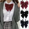 Gravata borboleta uniforme JK raiz de pena ciano-avermelhada cor sólida ângulo oblíquo japonês estudante raiz de pena gigante flor de gola uniforme de marinheiro objeto pequeno